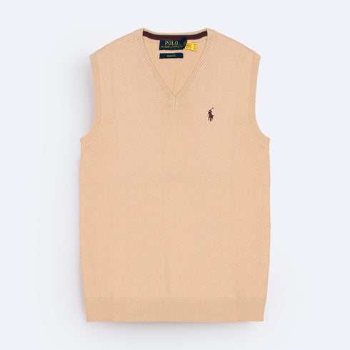 RL Tan Sleeveless Sweater
